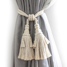 Large and Small Cotton Tassel Curtain Tieback